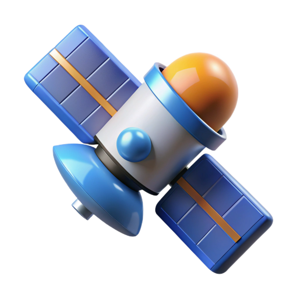 extraordinary traditional Space technology satellite icon 4K png