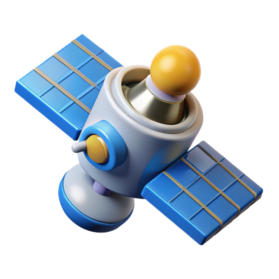 elegant contemporary Space technology satellite icon high quality png