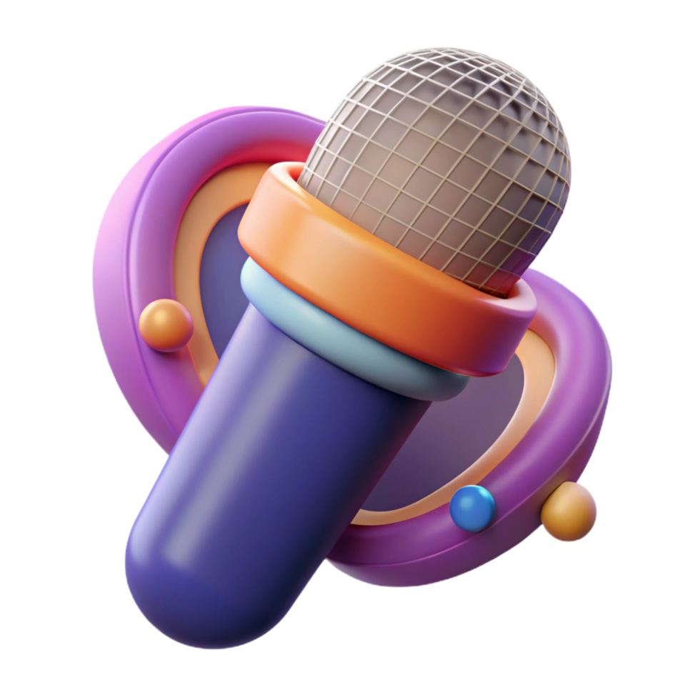 magnificent vintage A microphone, abstract and audio high resolution png