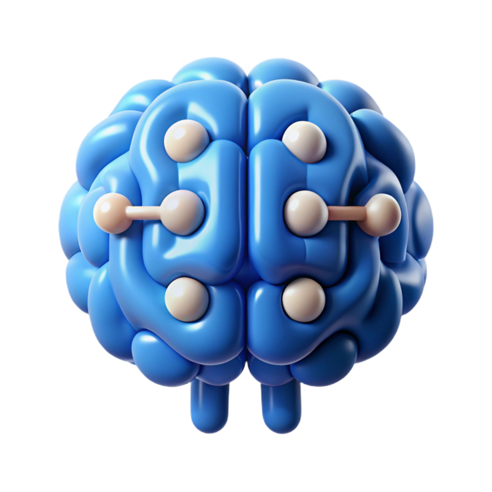 extraordinary rustic Artificial intelligence brain icon, exclusive png