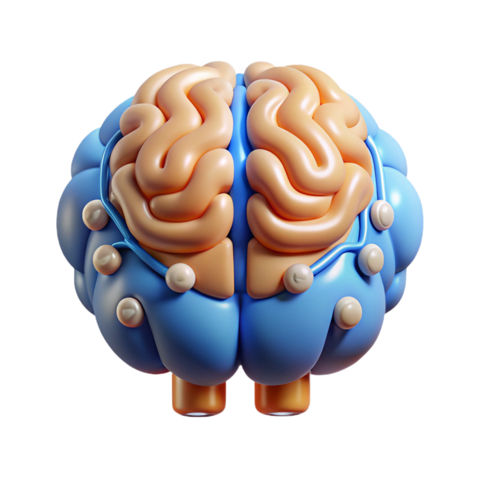 magnificent contemporary Artificial intelligence brain icon, high resolution png