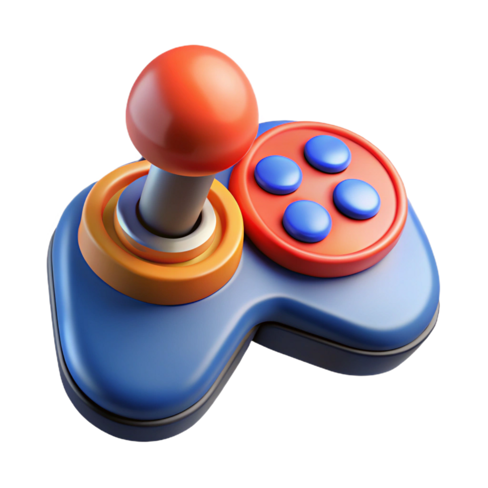 dramatic artistic Gaming controller with joystick, premium png