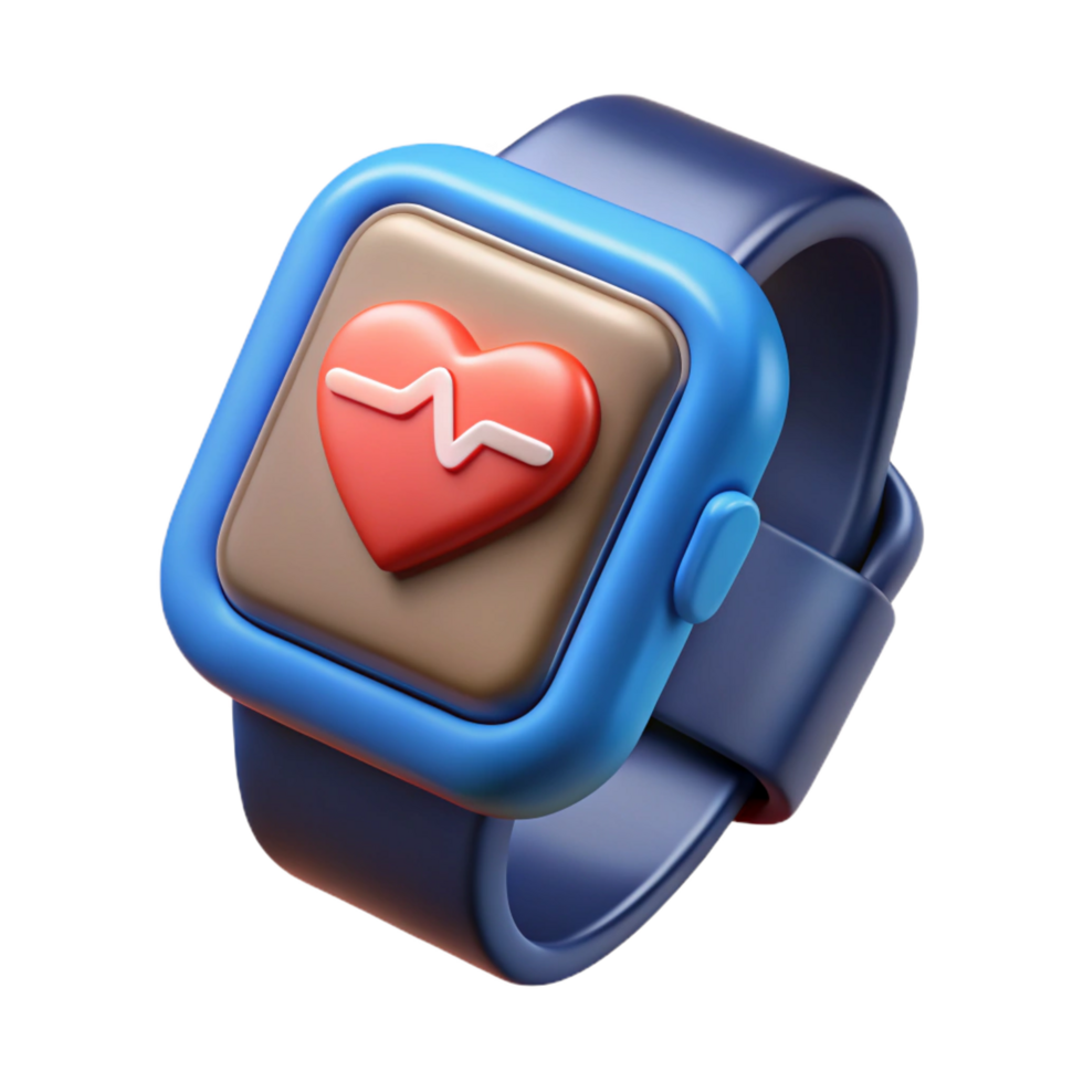 stunning artistic Smartwatch displaying heart rate, detailed png