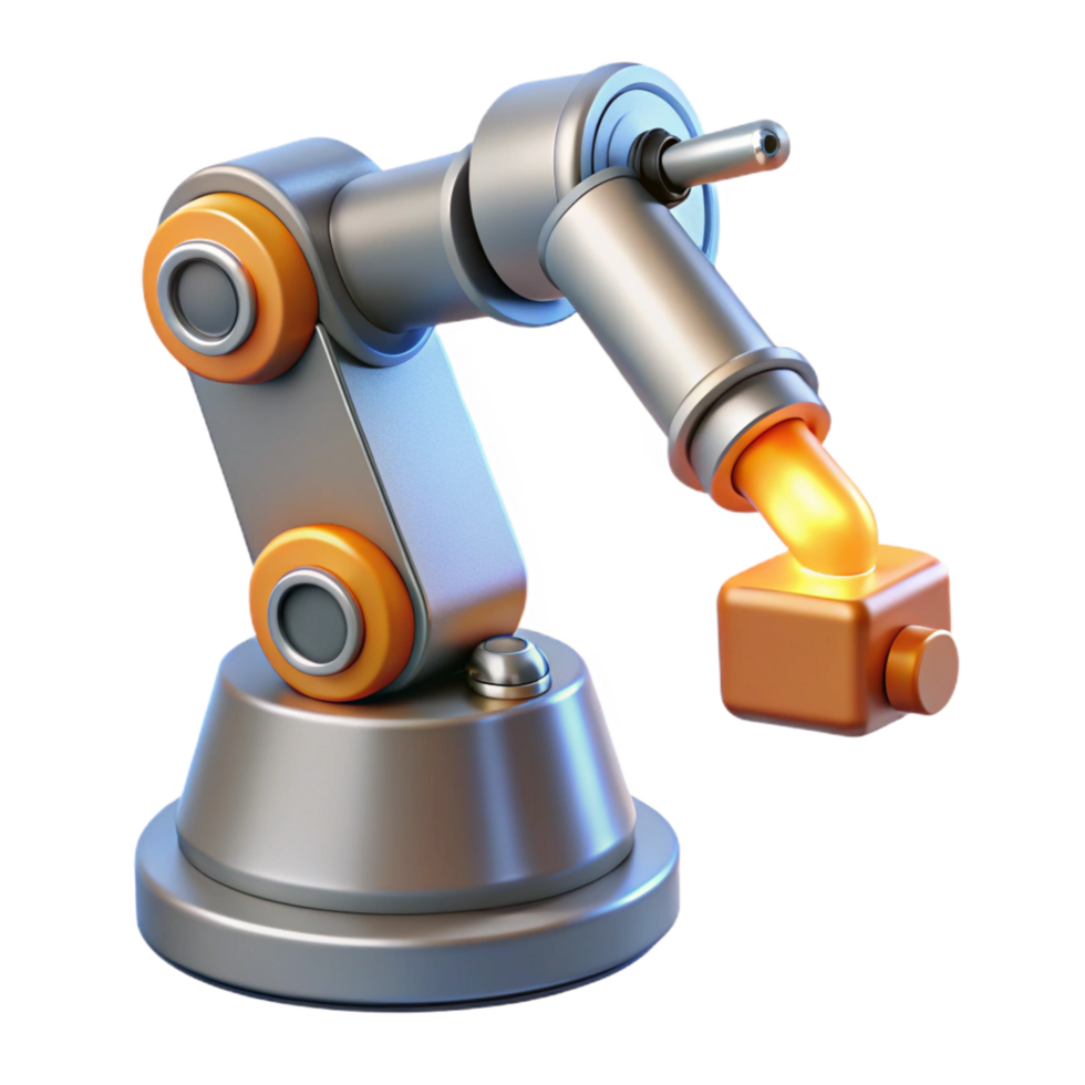 stunning minimalist Robot arm welding, exclusive png