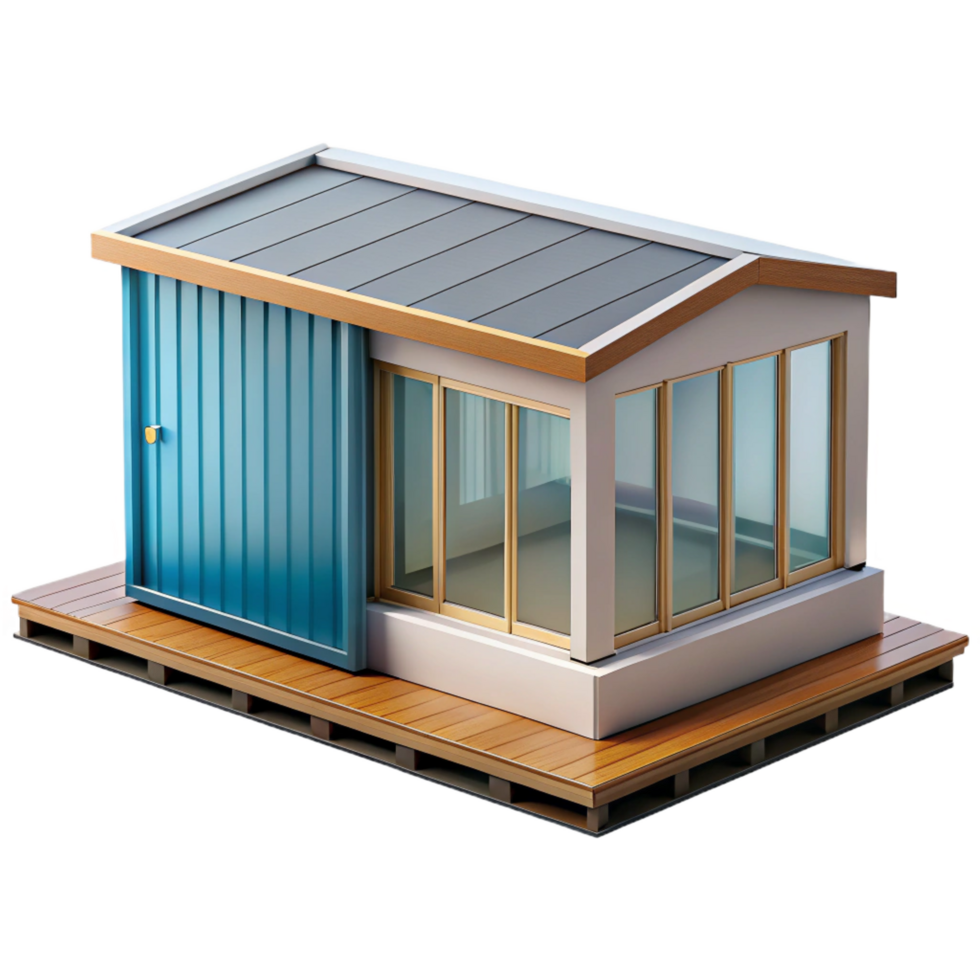 beautiful traditional Prefabricated modular home unit, original png