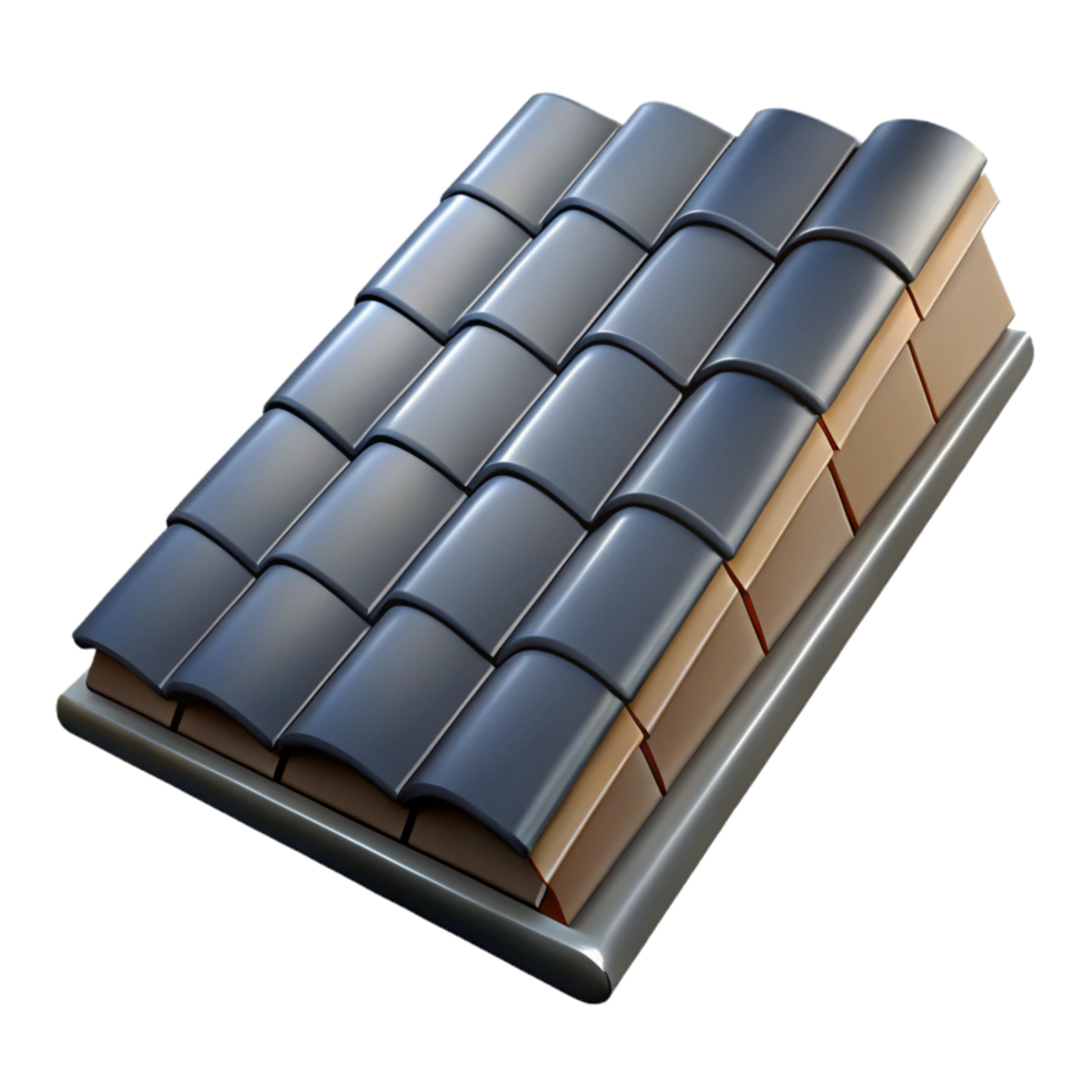 serene traditional Slate roof shingle, genuine png