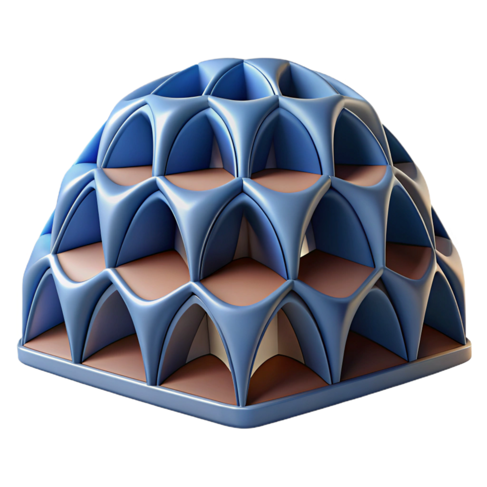 beautiful vintage Parametric design facade element, 4K png