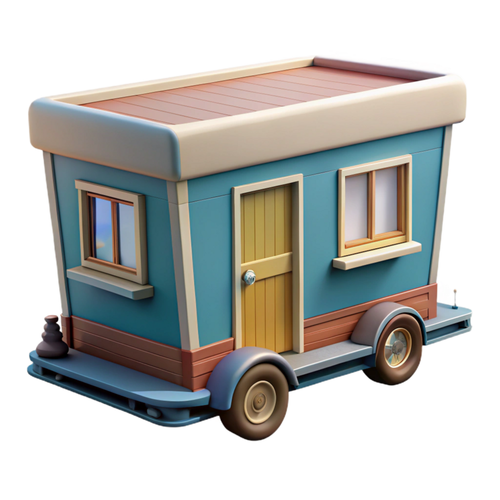 impressive rustic Tiny house on wheels, exclusive png