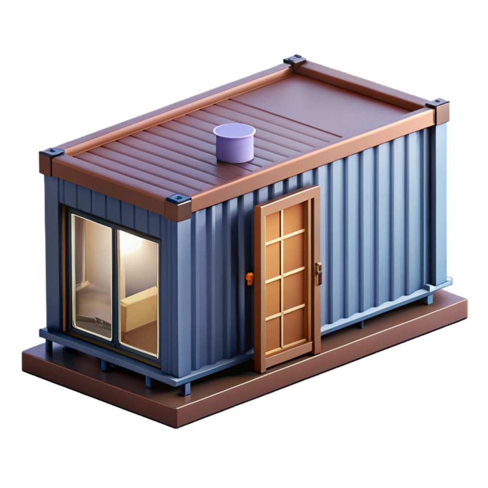 serene contemporary Shipping container home modification, exclusive png