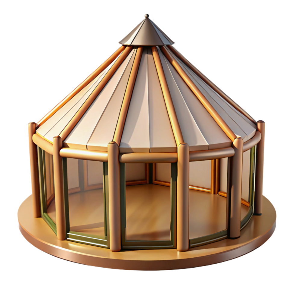 serene creative Yurt frame structure, exclusive png