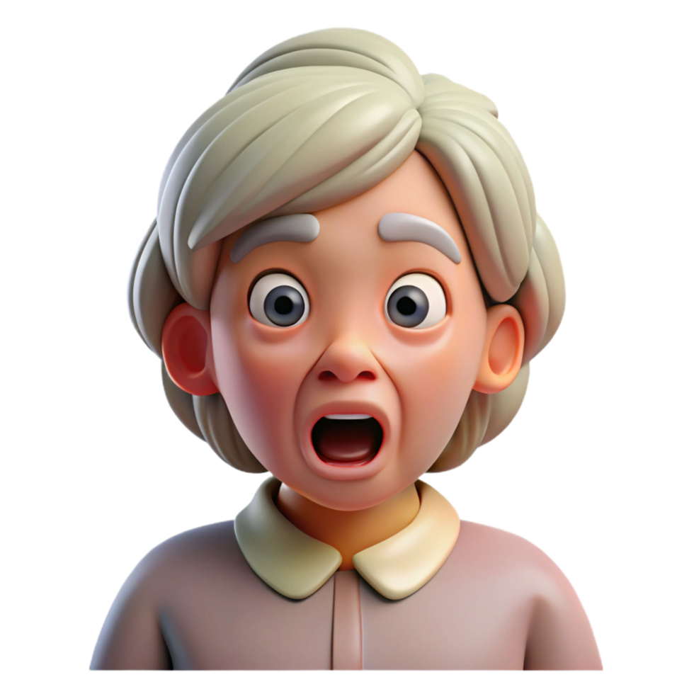 magnificent classic Surprised elderly woman with raised eyebrows high resolution png
