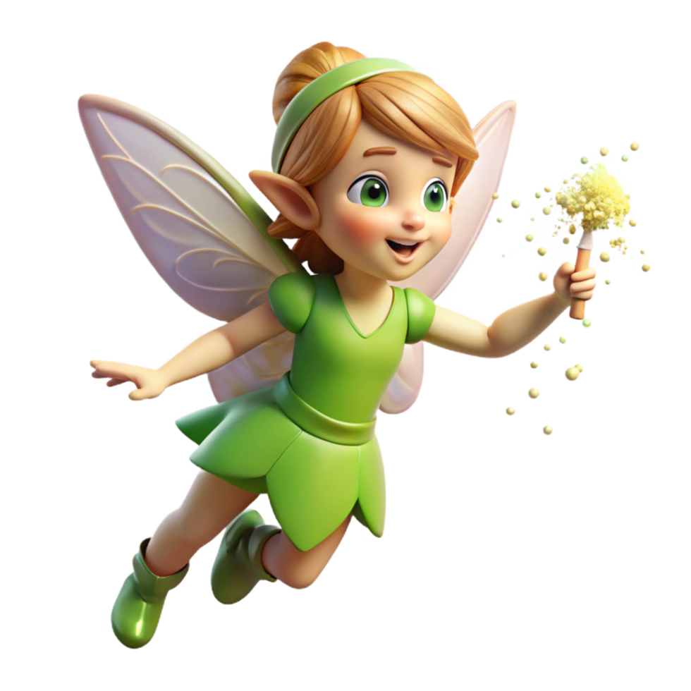 extraordinary abstract A playful pixie, sprinkling fairy dust premium png