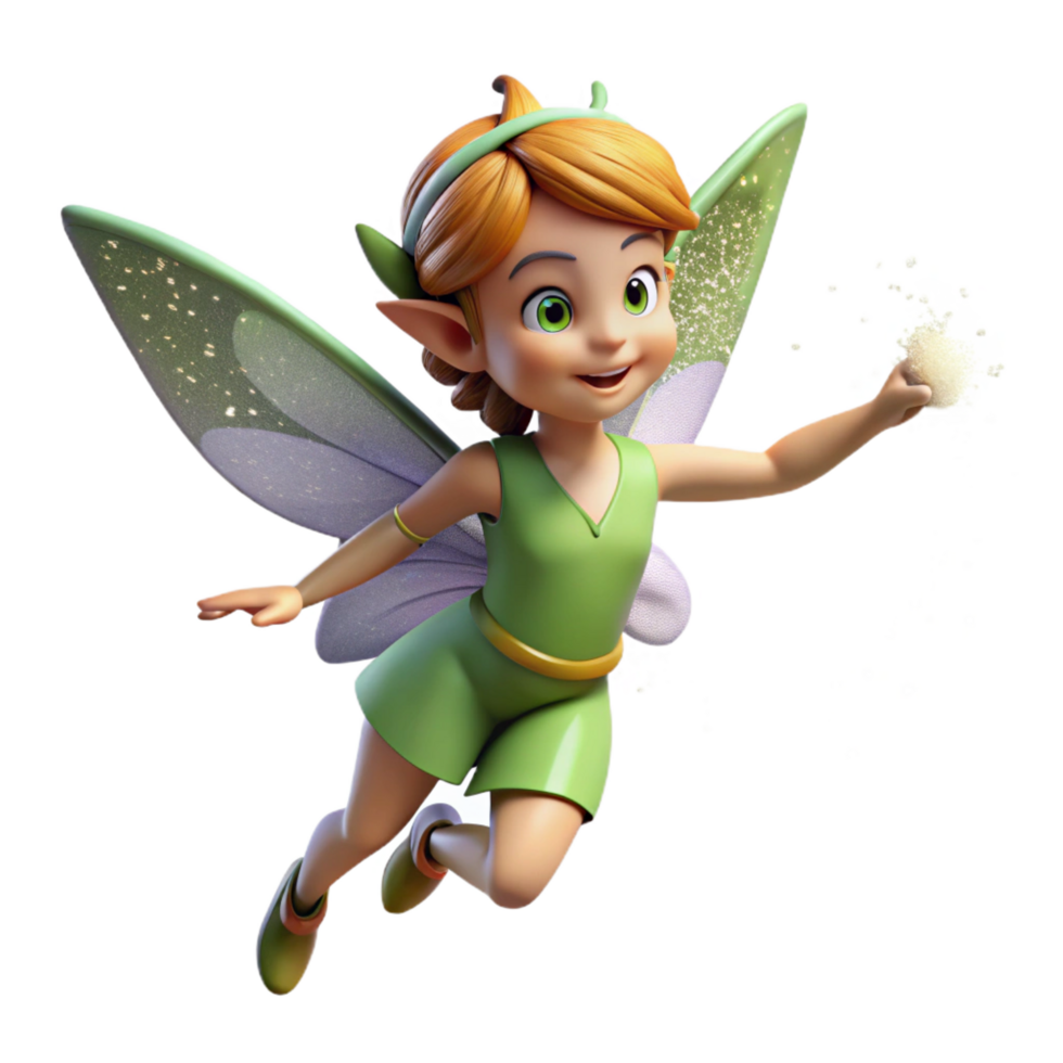 impressive abstract A playful pixie, sprinkling fairy dust detailed png