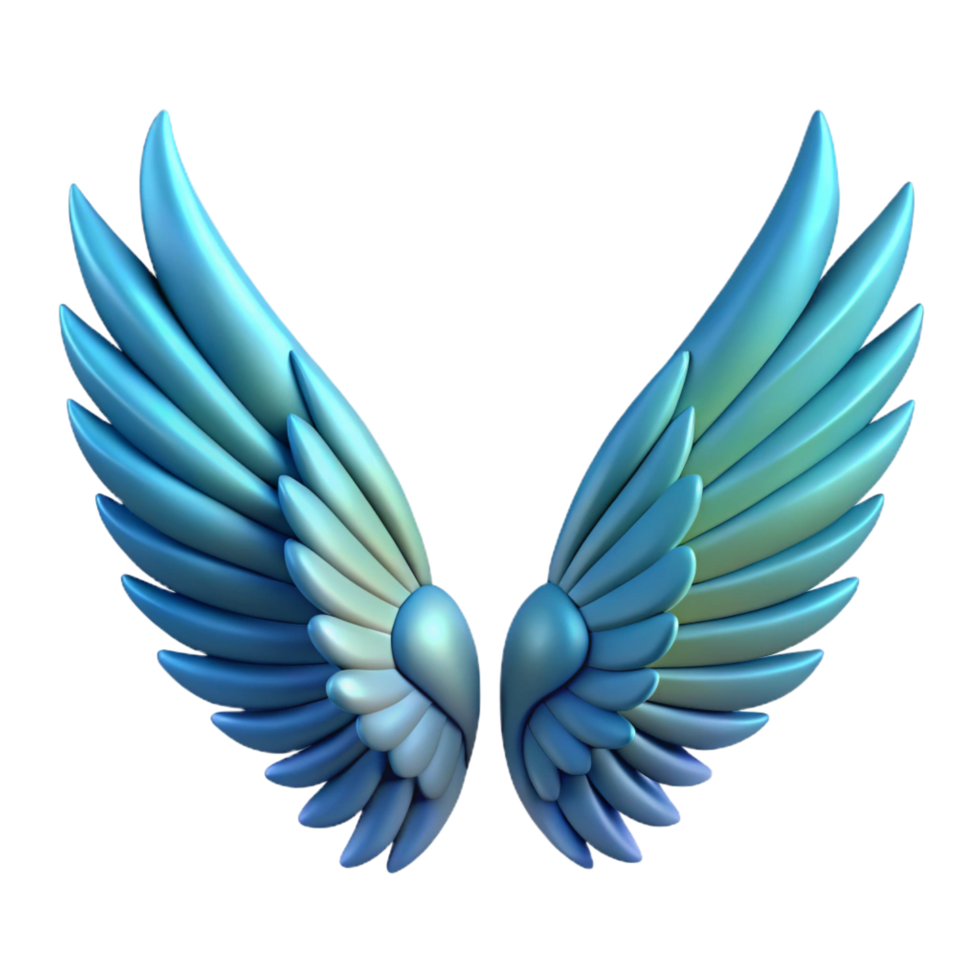 extraordinary contemporary A pair of ornate, feathered wings exclusive png