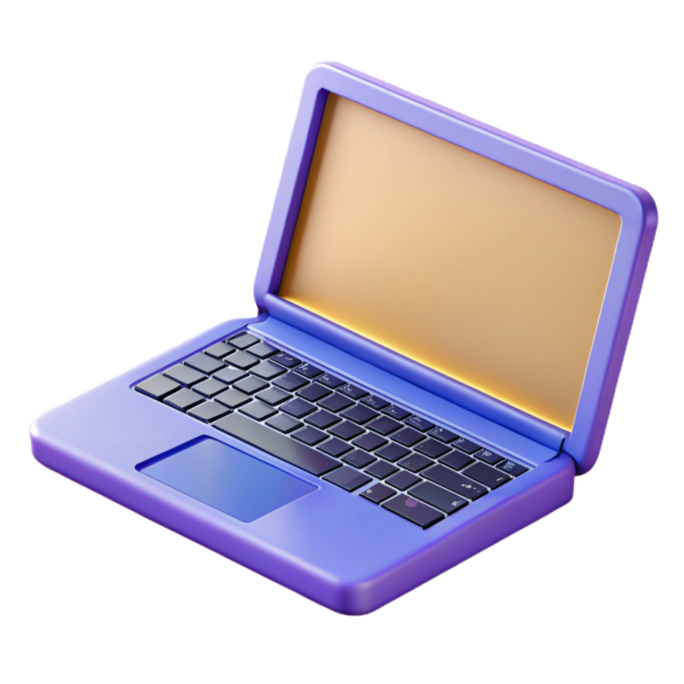 wonderful vintage Laptop computer with open lid exclusive png