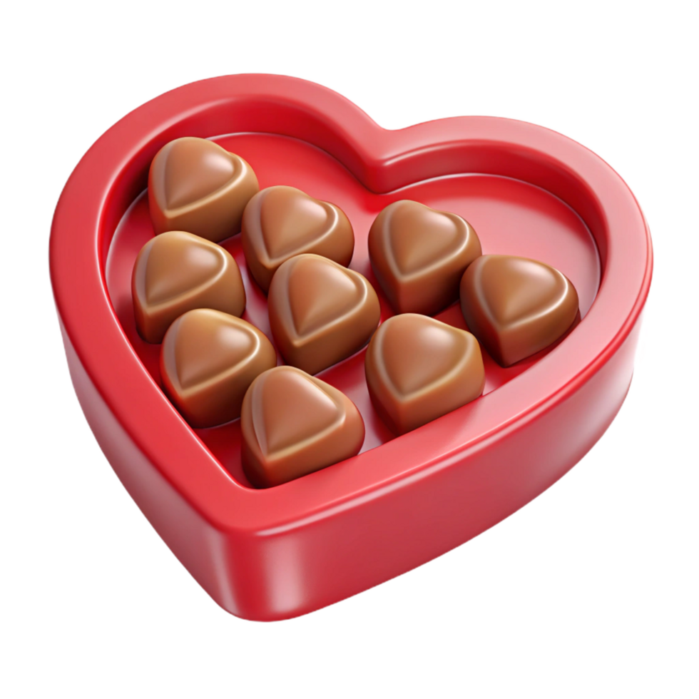 dramatic abstract Heart-shaped box of chocolates high quality png
