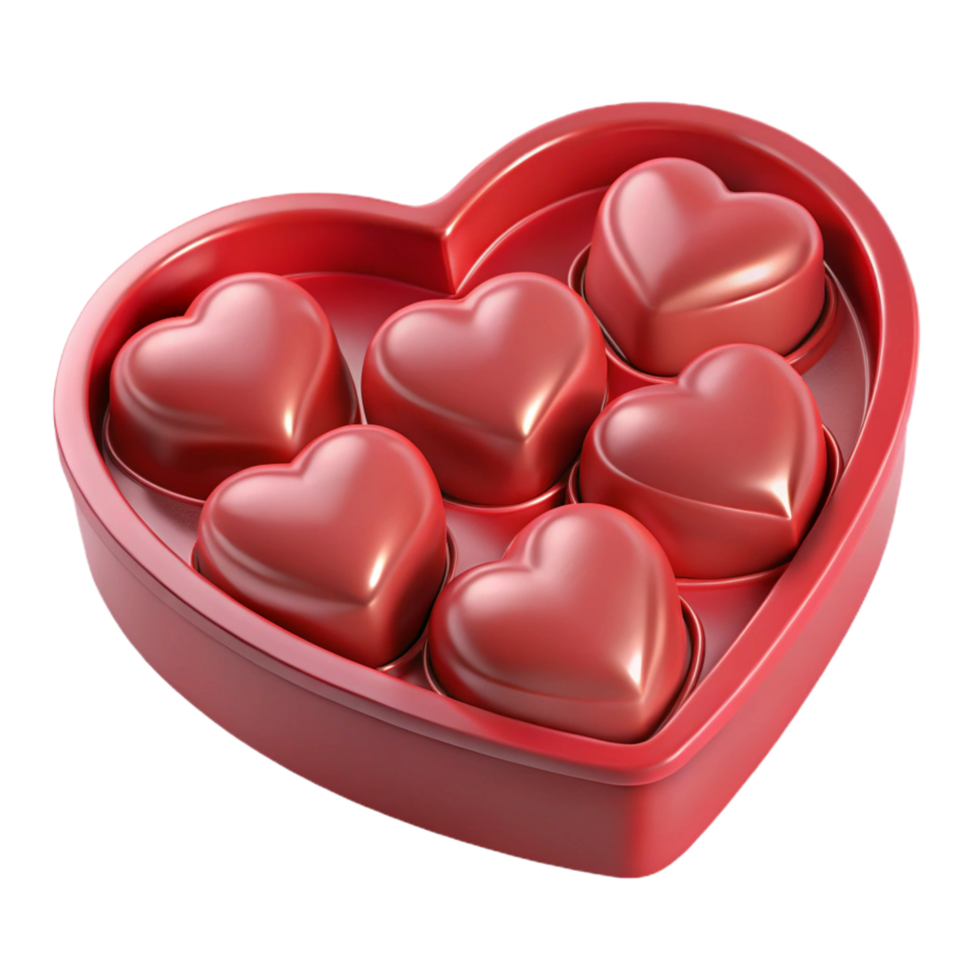 magnificent rustic Heart-shaped box of chocolates 4K png