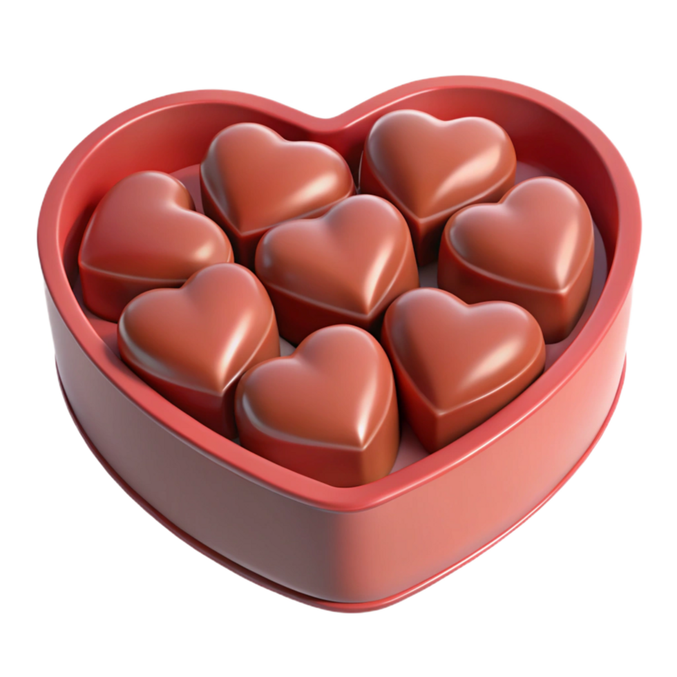 elegant rustic Heart-shaped box of chocolates authentic png