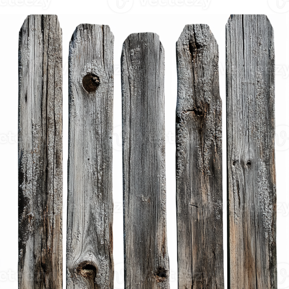 Vertical Rustic Wooden Fence Planks with Weathered Texture Creative DIY Background png