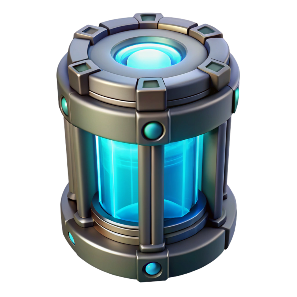 impressive artistic Sci-fi power core with glowing energy and intricate casing genuine png