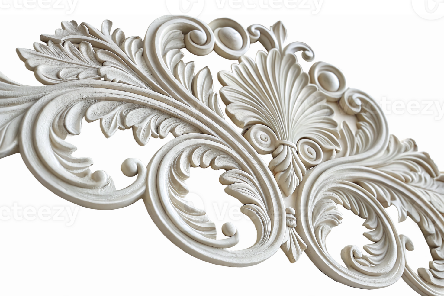 Elegant Ornate Floral Relief Design with Intricate Detailing for Decorative Use png