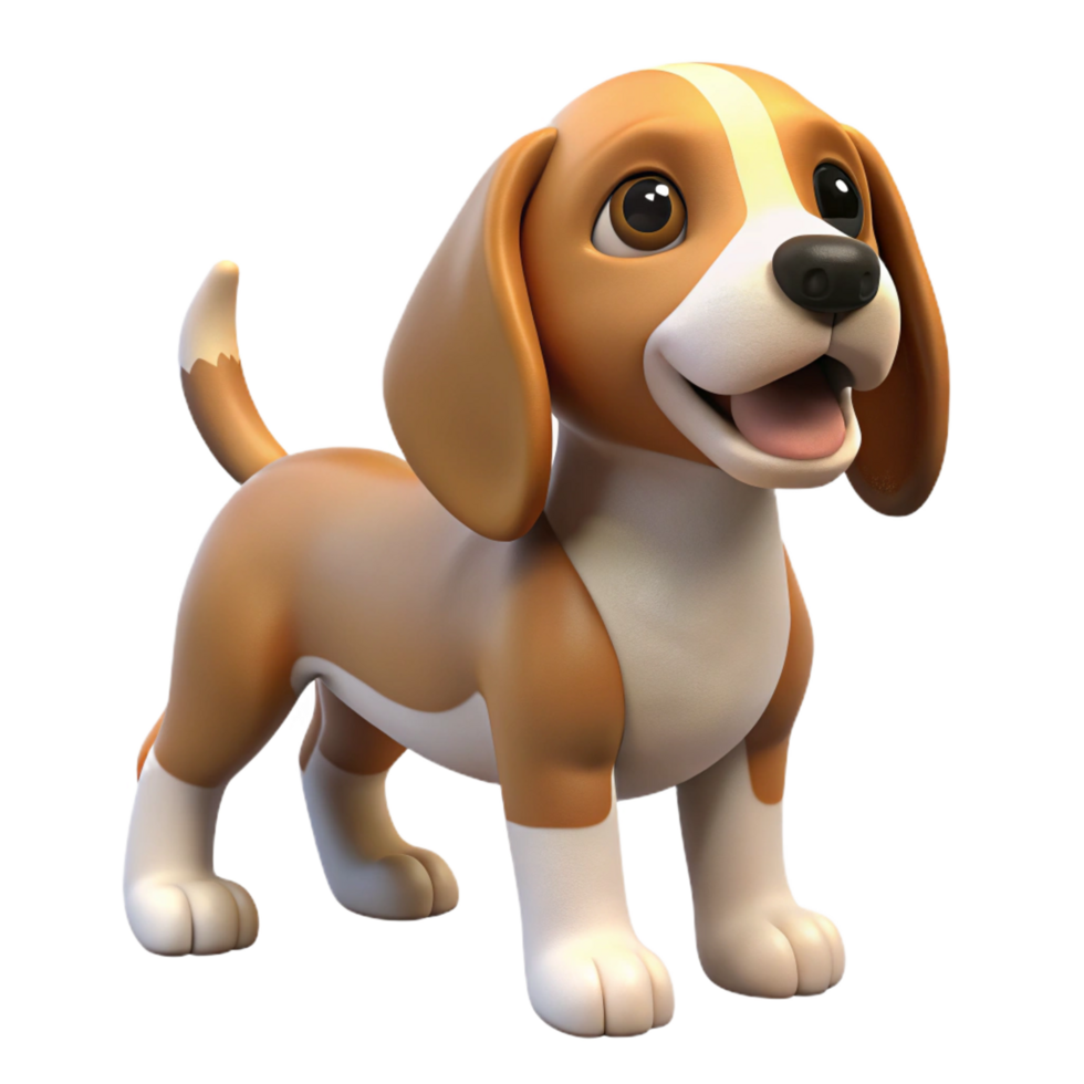 impressive artistic A Beagle puppy, sniffing the air detailed png