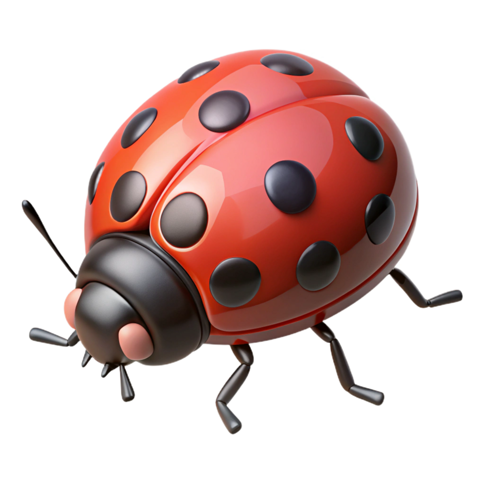 dramatic creative A ladybug crawling 4K png