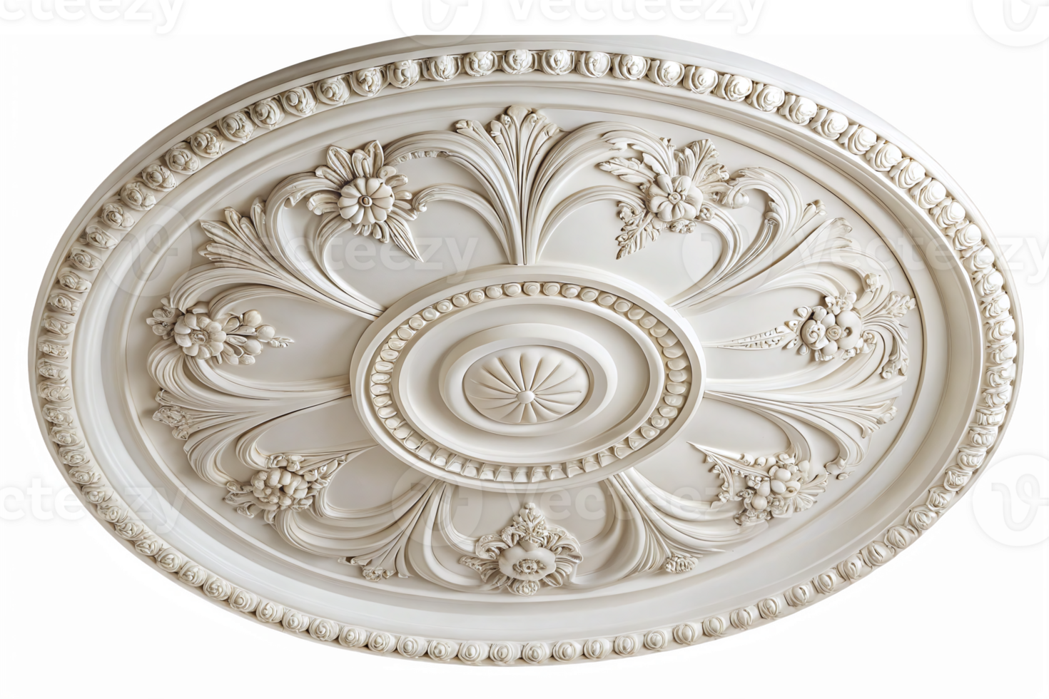 Elegant Ornate Floral Ceiling Medallion Design for Home Decor and Renovation Projects png
