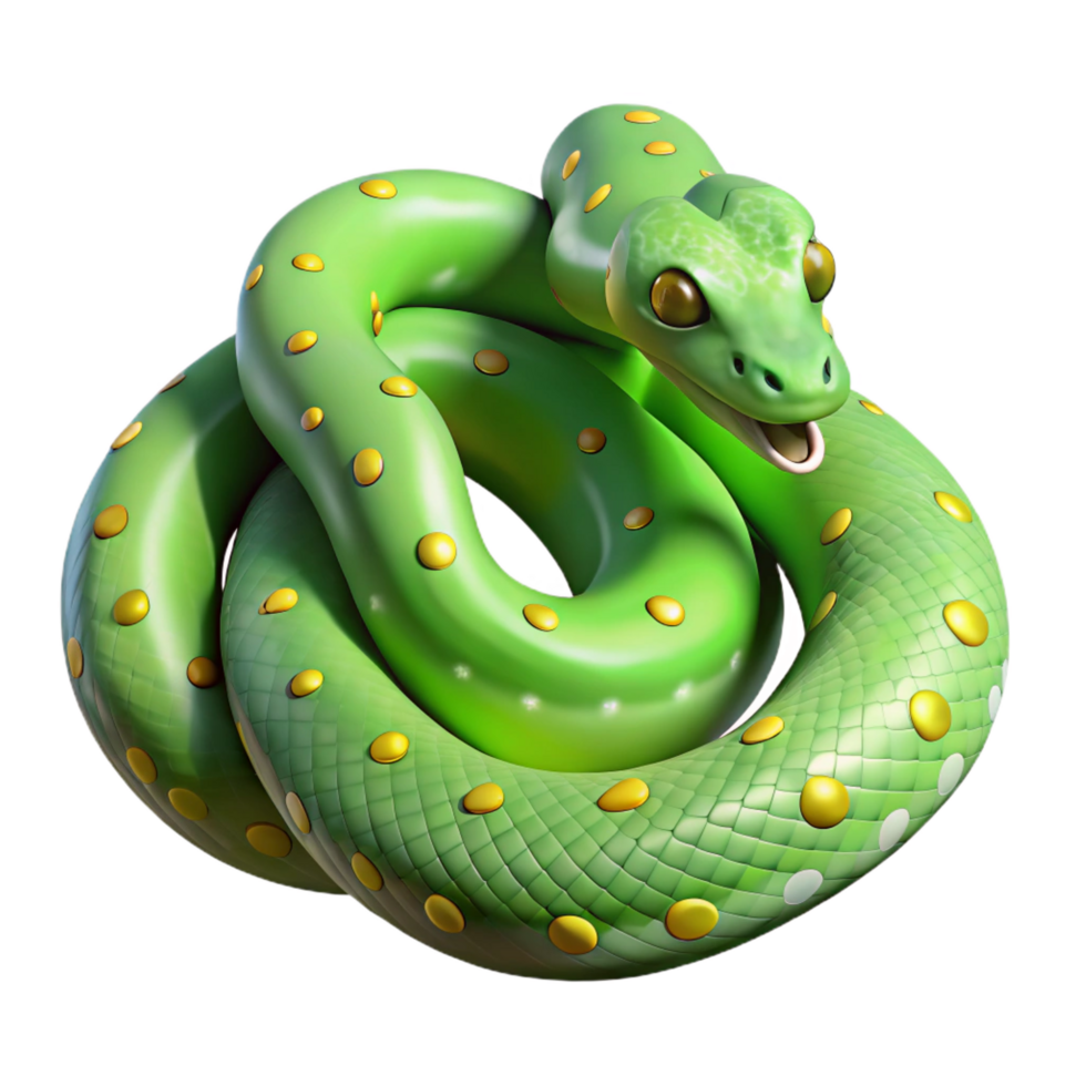 extraordinary modern A slithering green tree python original png