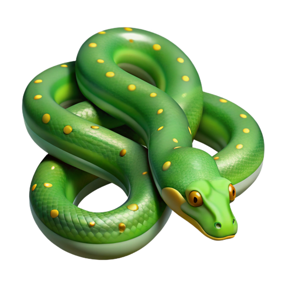 stunning traditional A slithering green tree python exclusive png