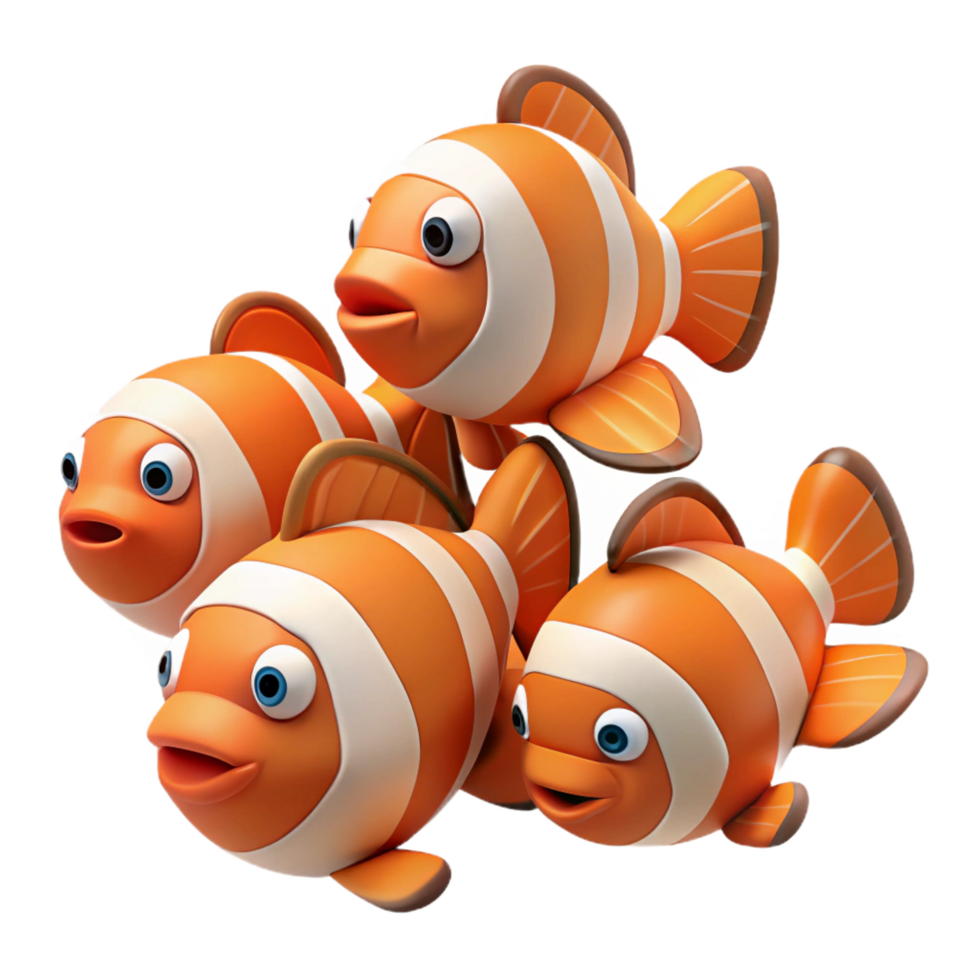 stunning contemporary A school of clownfish original png