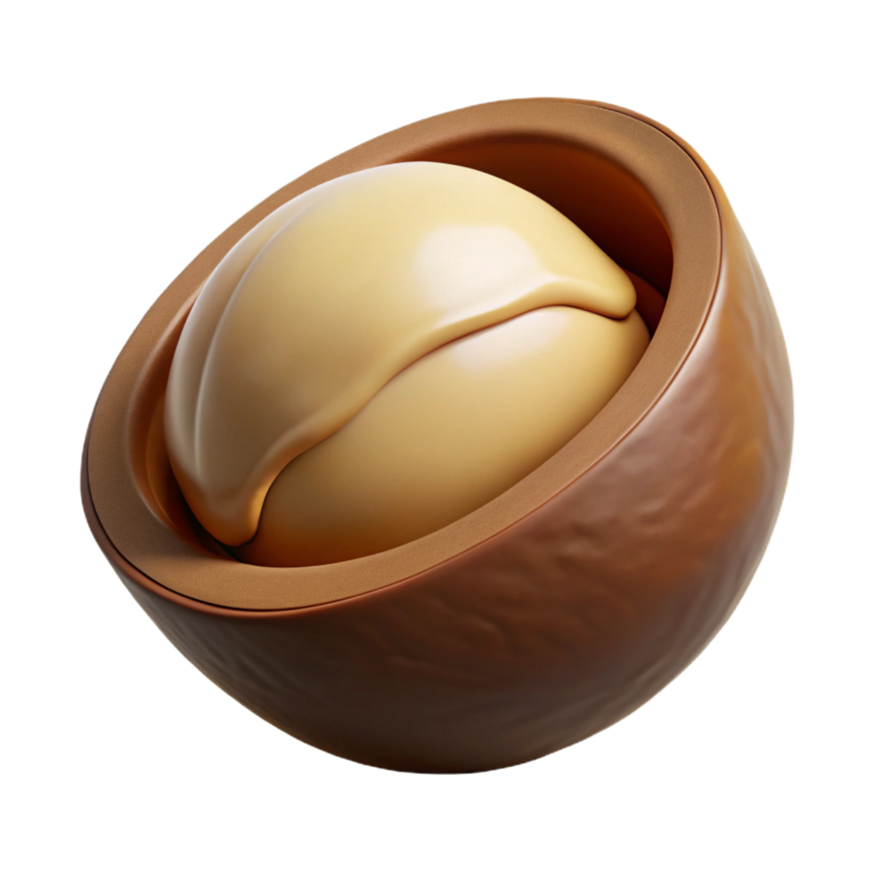 serene rustic Macadamia nut in shell genuine png