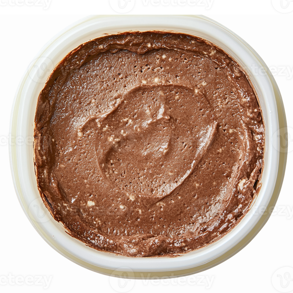 Creamy Chocolate Hazelnut Spread in Round Container with Smooth Texture and Rich Color png
