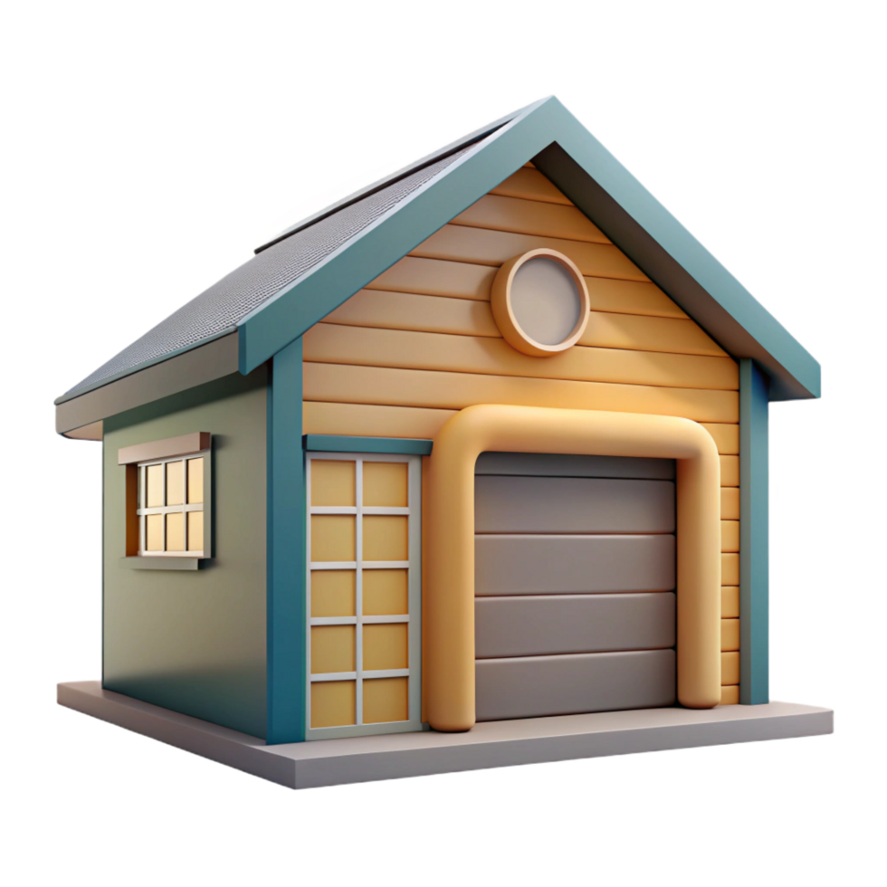wonderful contemporary Garage door, sectional panel, residential style, premium png