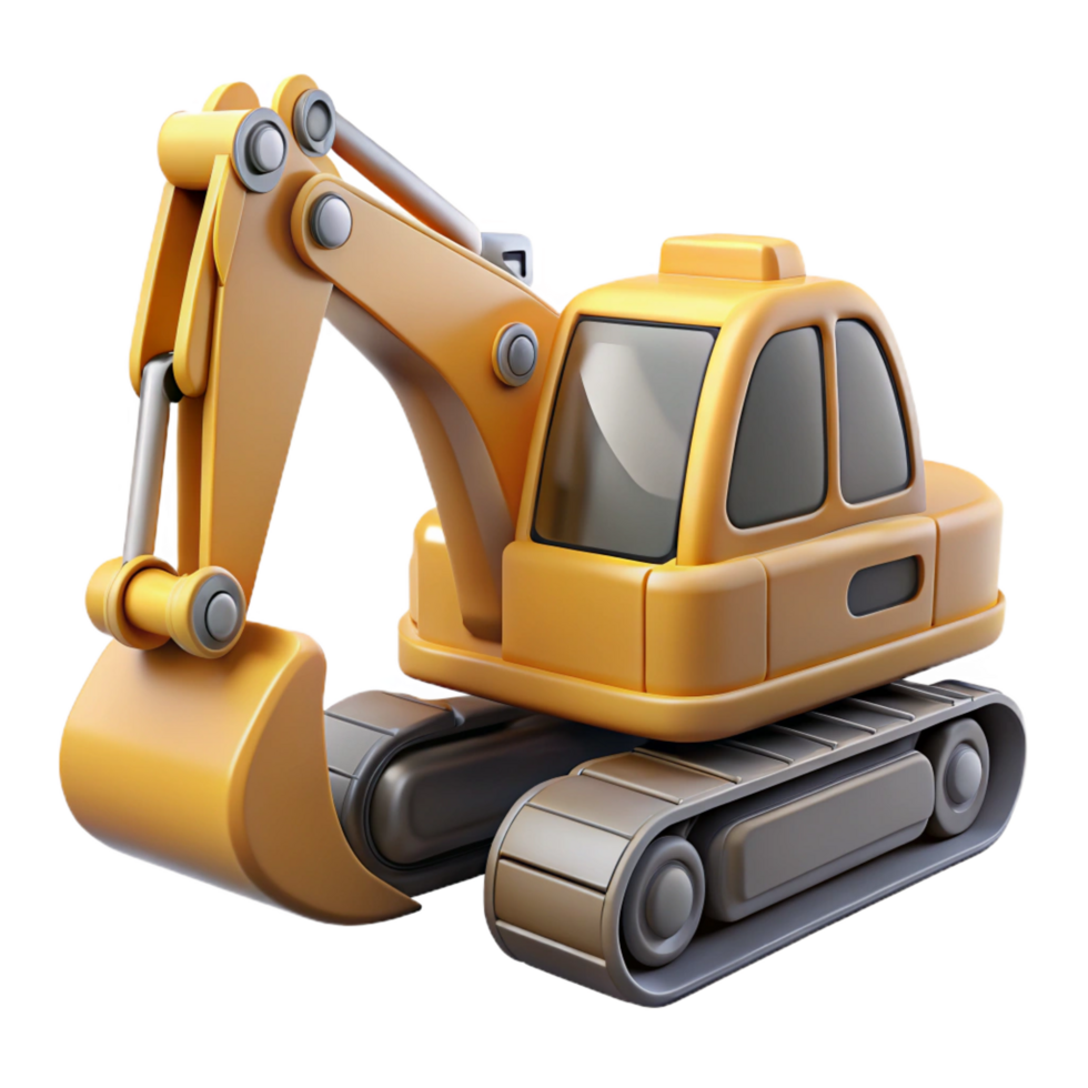 extraordinary traditional Excavator, digging machine, construction equipment, original png