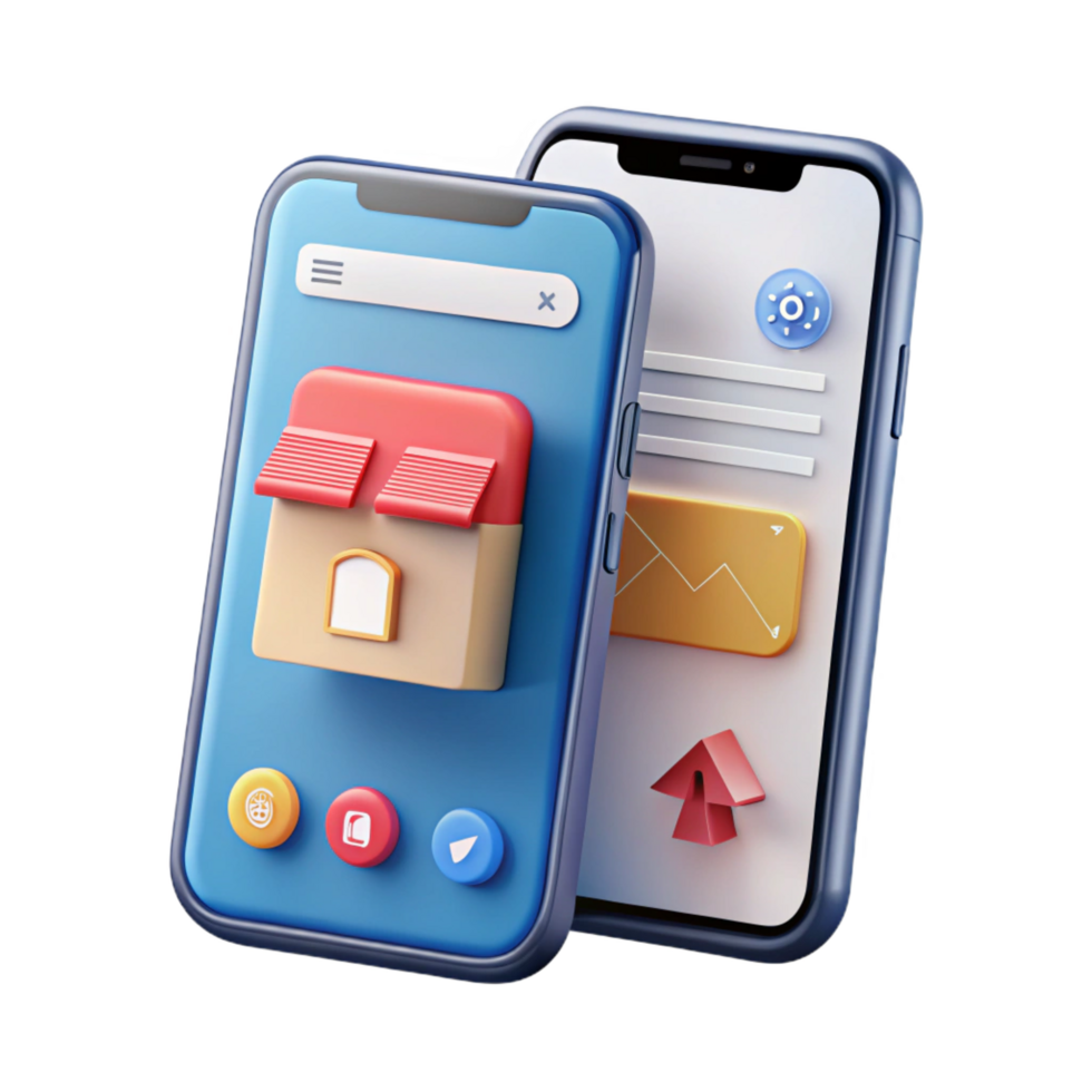 magnificent modern Smartphone mockup displaying website homepage high quality png