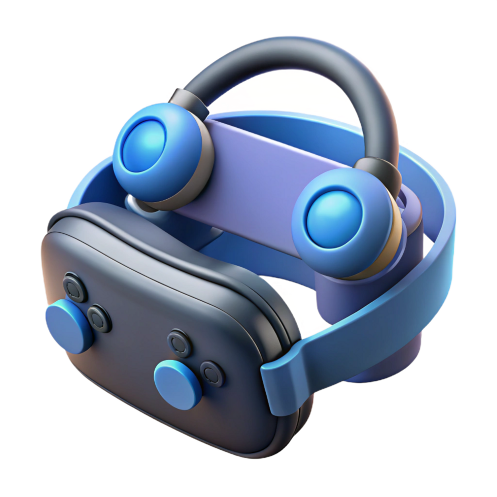 wonderful modern Virtual reality headset with controllers exclusive png