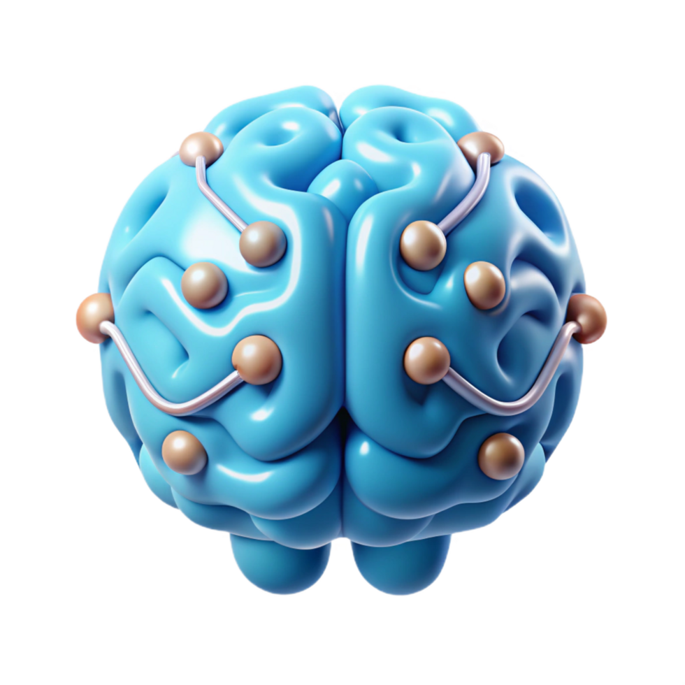 wonderful traditional Artificial intelligence brain icon hologram genuine png