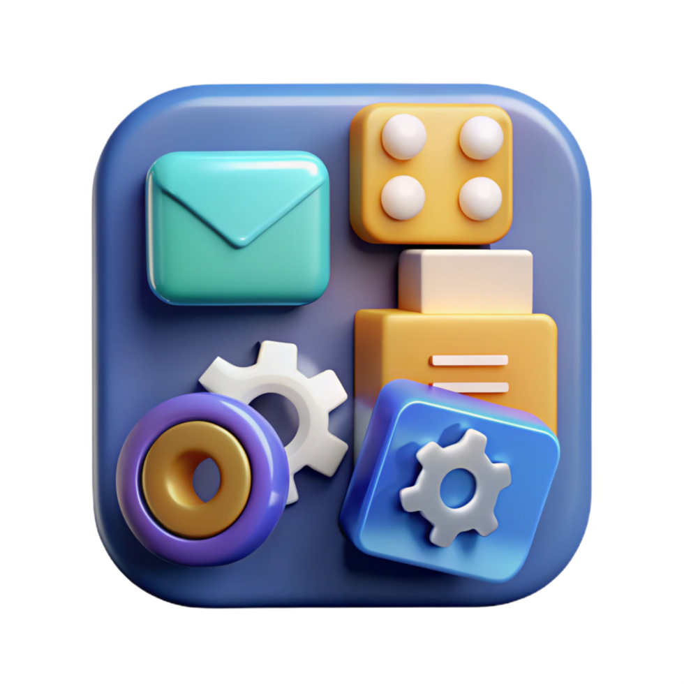 beautiful artistic Mobile app development tools icons high quality png