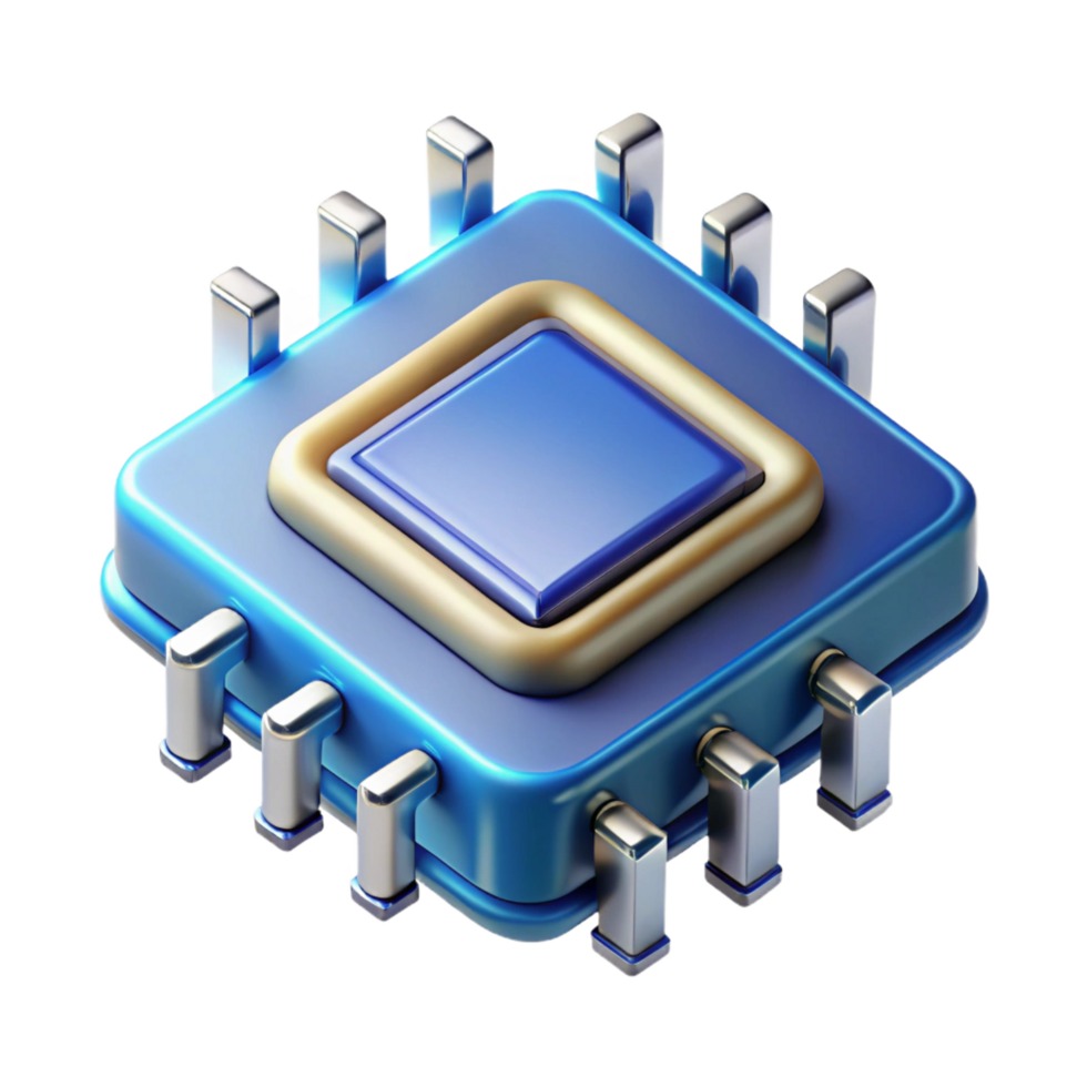 magnificent traditional Quantum computing processor chip original png