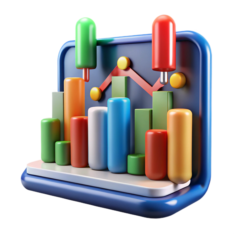 beautiful abstract Financial technology stock market chart high quality png