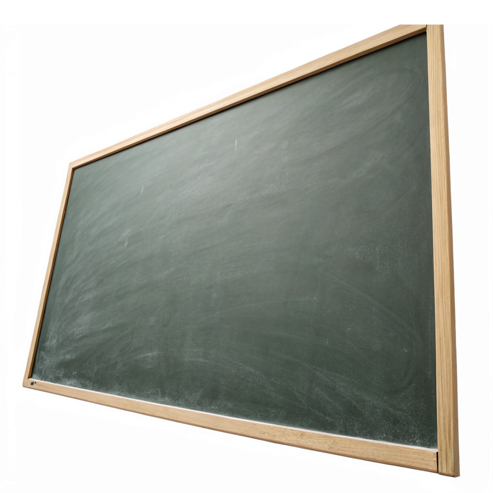 Chalkboard with Wooden Frame for Classroom Education and Teaching Resources png