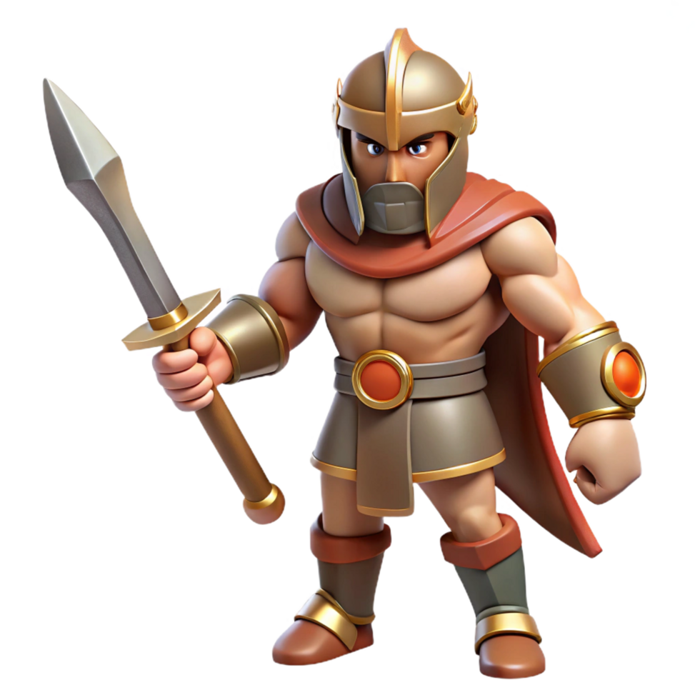 elegant abstract Ares, God of War, holding a sword, high quality png