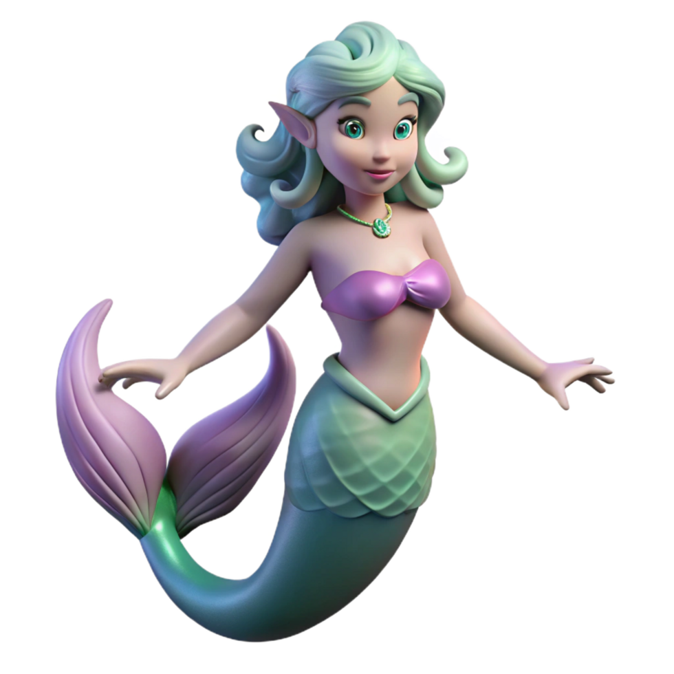 beautiful traditional Siren, alluring sea creature, enchanting voice, original png