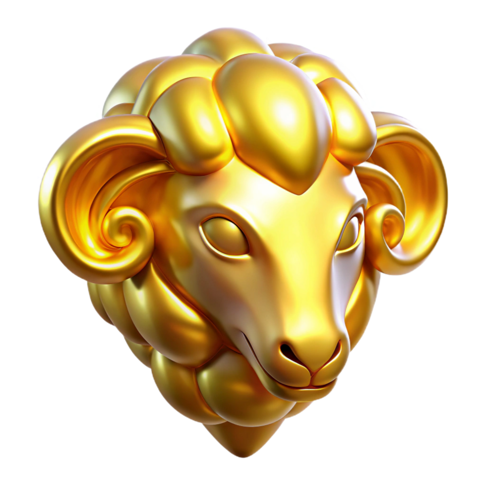wonderful abstract Golden Fleece, mythical artifact, shining, authentic png