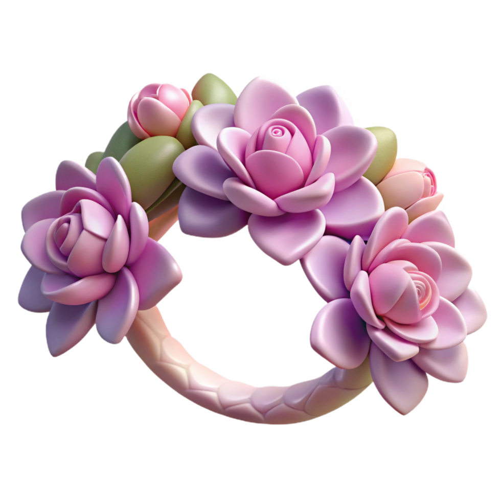 elegant abstract Nymph's flower crown, delicate, floral, genuine png