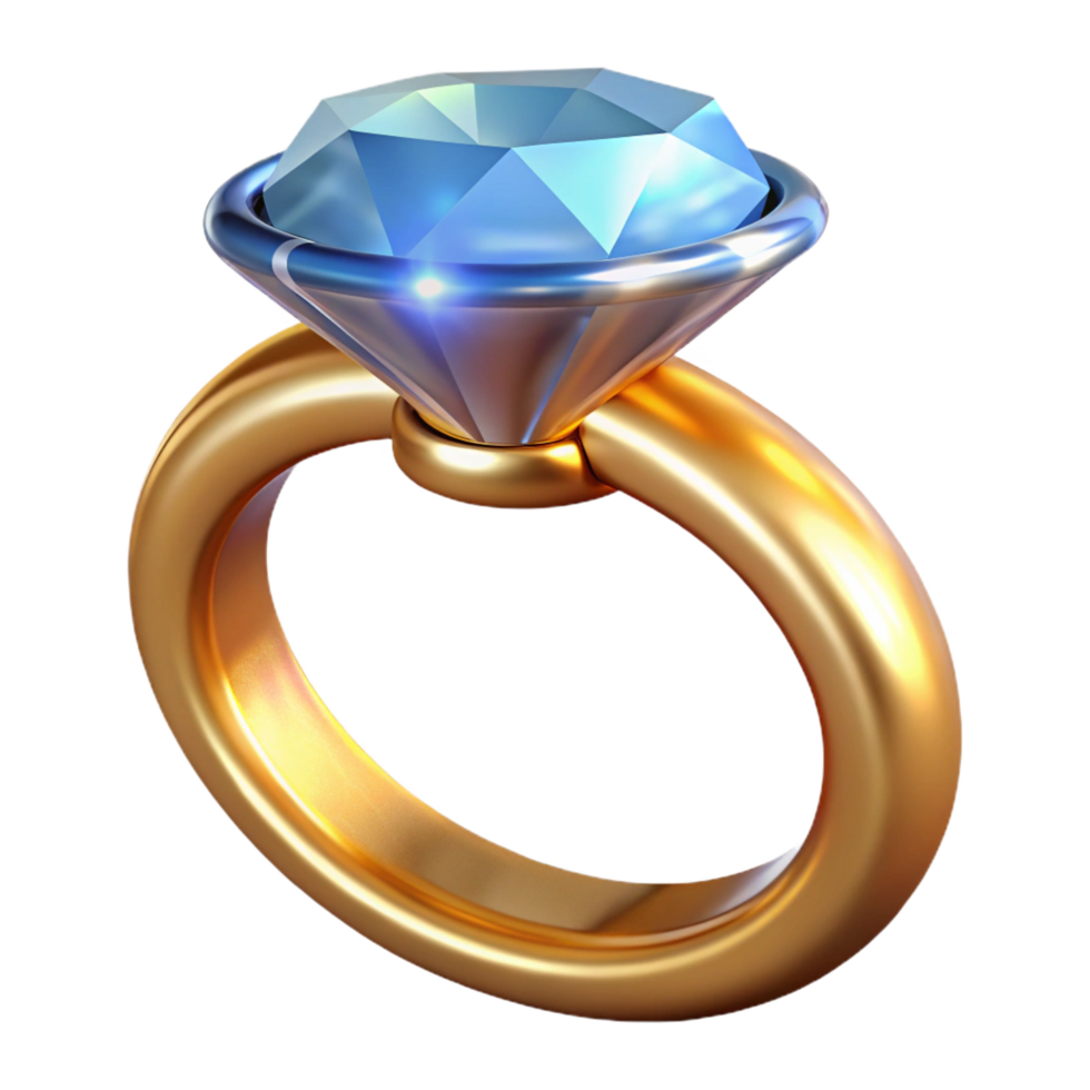 elegant minimalist A diamond ring with a brilliant-cut solitaire, premium png
