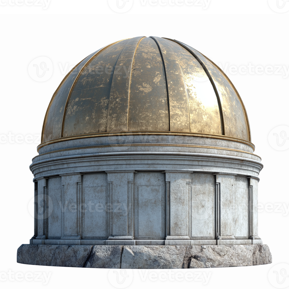 Golden Dome Architectural Structure with Stone Base for Historical and Cultural Illustrations png