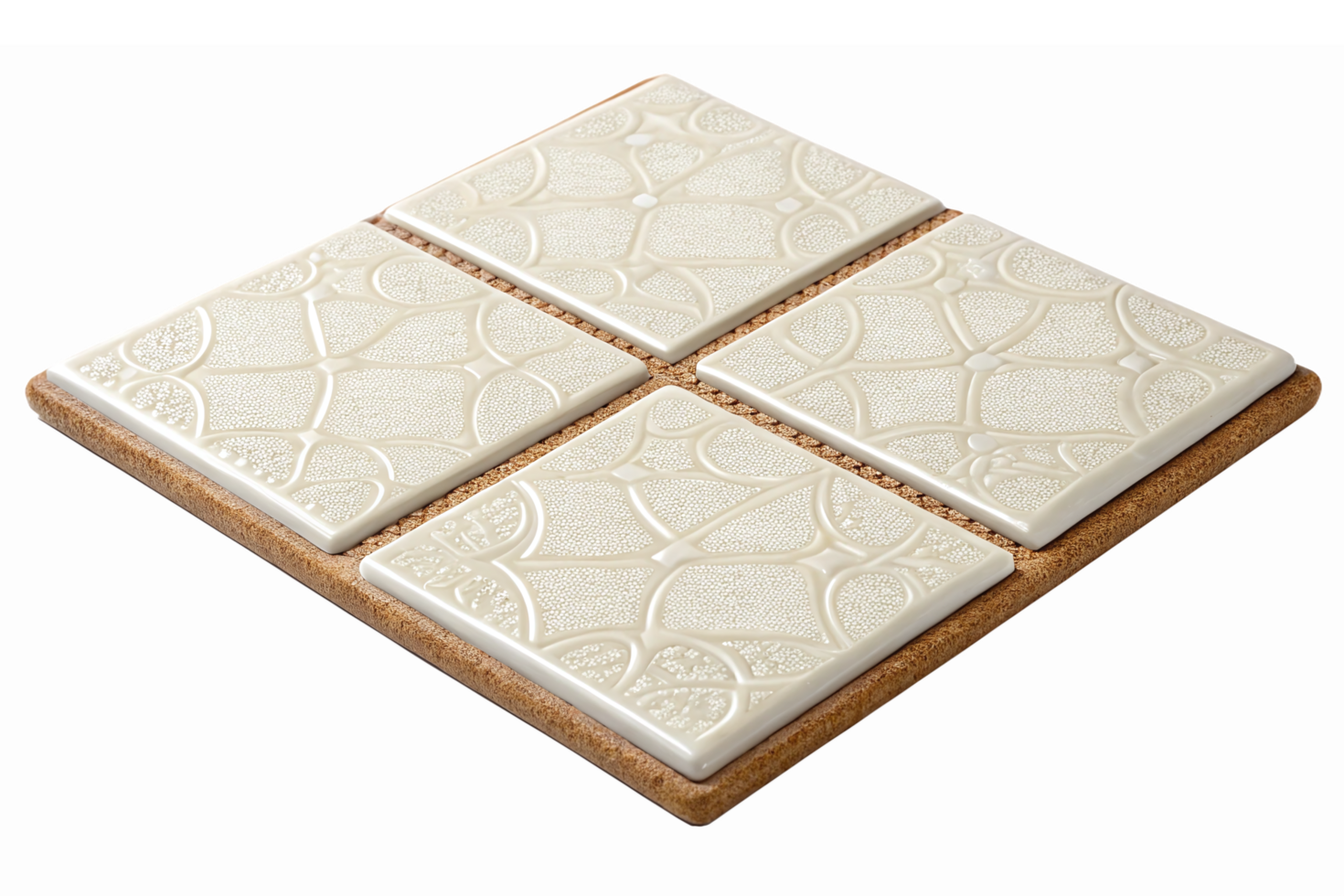 Elegant White Textured Ceramic Tiles Set for Interior Design and Home Decor png