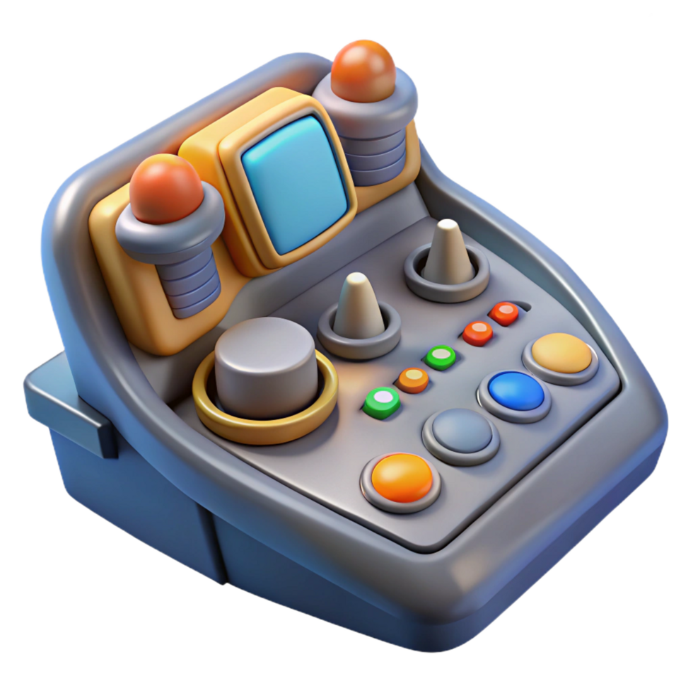stunning classic Spaceship cockpit control panel with buttons and levers high quality png